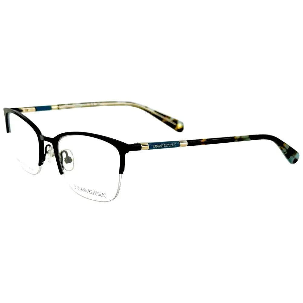 Banana Republic BR226 Womens Semi Rimless Eyeglass Frame PJP Blue 50-18 w Case